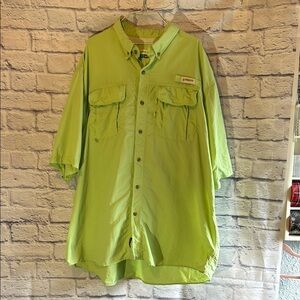 Magellan Outdoors Green Casual Button Down Shirt 2XLT